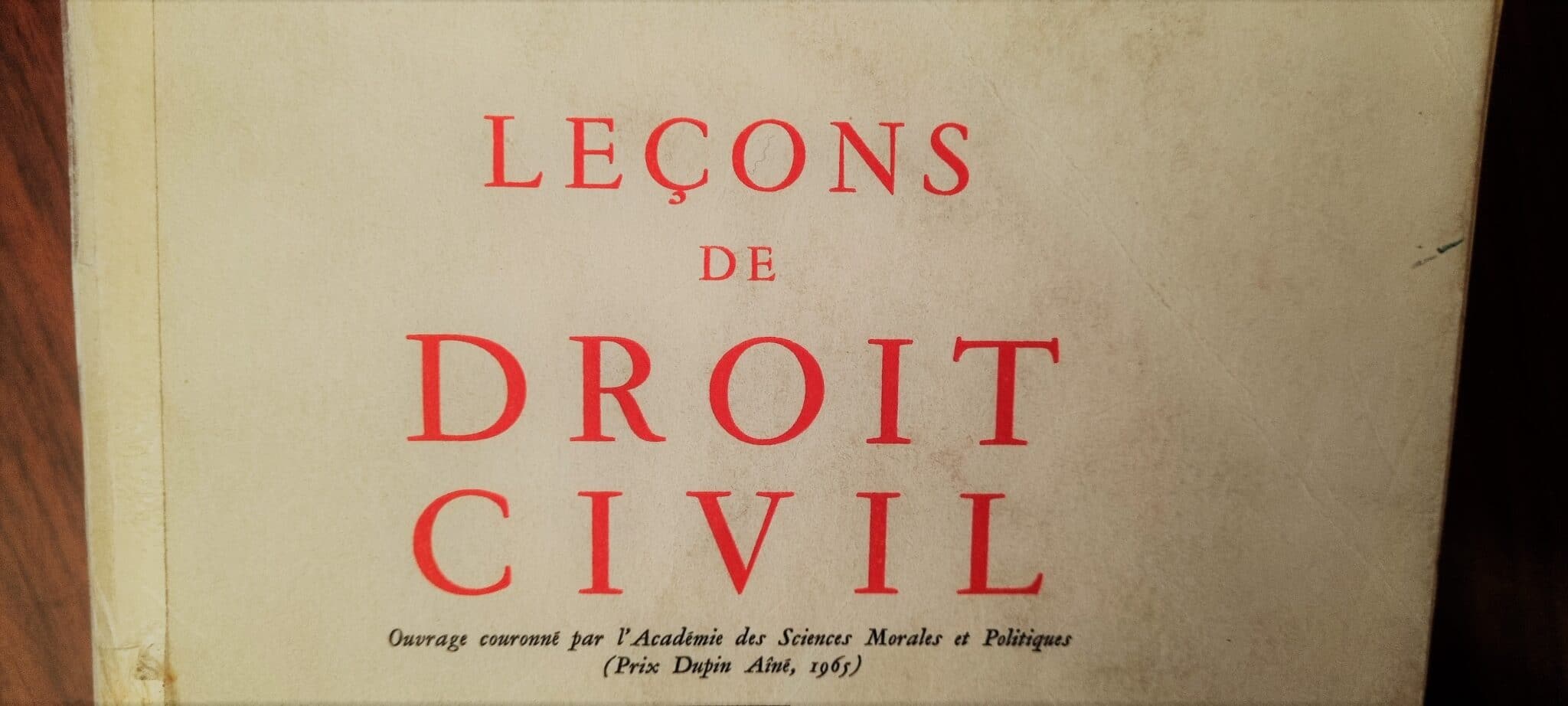 Livre leçons de droit civil